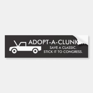 AUTOCOLLANT DE VOITURE ADOPT-A-CLUNKER