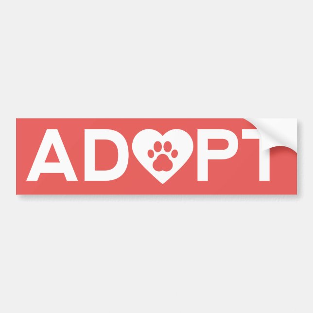 AUTOCOLLANT DE VOITURE ADOPTER (Devant)