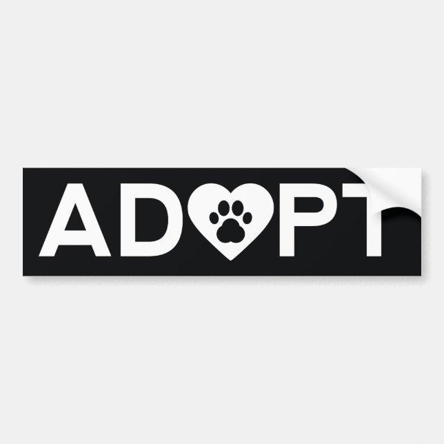 AUTOCOLLANT DE VOITURE ADOPTER (Devant)