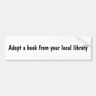 Autocollant De Voiture Adoptez un livre de votre bibliothèque locale