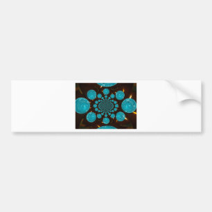 Autocollant De Voiture Affichage éclatant des lumières cyanes Kaleidoscop