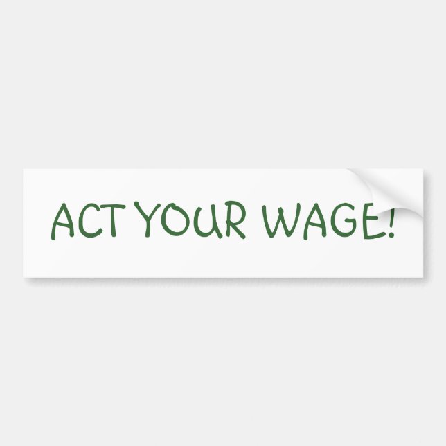 AUTOCOLLANT DE VOITURE AGISSENT VOTRE SALAIRE ! (Devant)