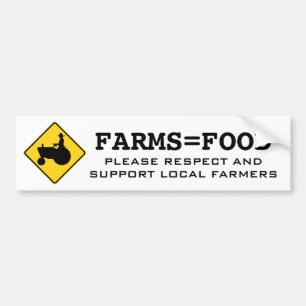 Autocollant De Voiture Agriculteurs de respect et de soutien de