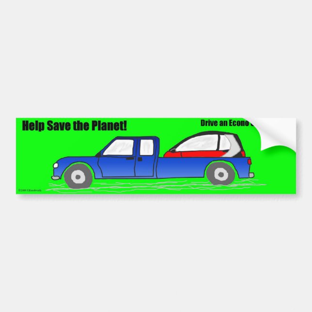 Autocollant De Voiture Aide sauver la planète (Devant)