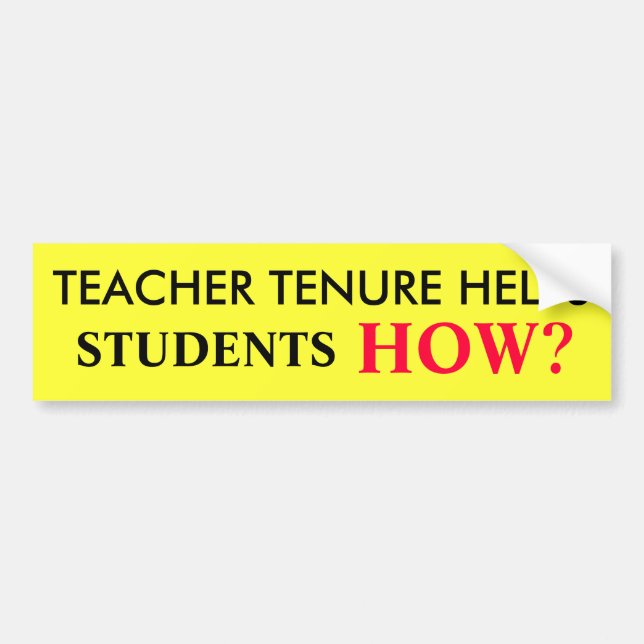 AUTOCOLLANT DE VOITURE AIDES DE TENURE DE PROFESSEUR, ÉTUDIANTS, COMMENT (Devant)