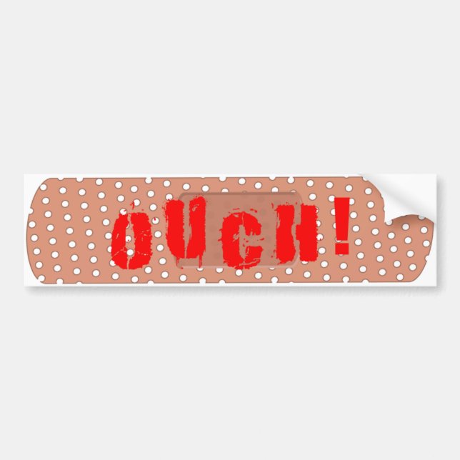 Autocollant De Voiture Aïe ! Adhésif pour pare-chocs de bandage (Devant)