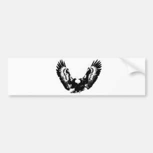 Autocollant De Voiture Aigle noir et blanc
