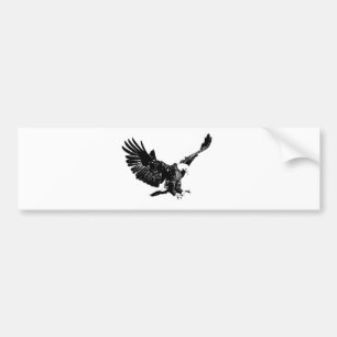 Autocollant De Voiture Aigle noir et blanc