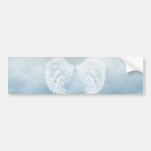 Autocollant De Voiture Ailes d'ange en ciel bleu nuageux