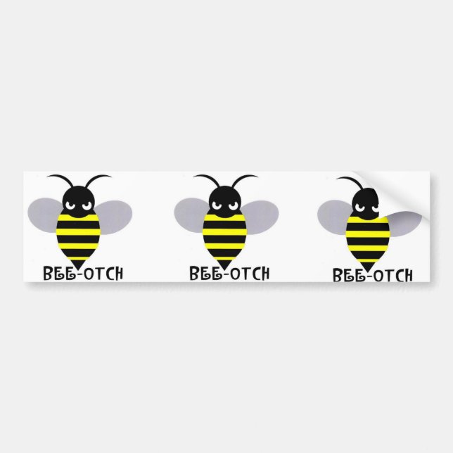 Autocollant De Voiture Ailes de gris d'autocollants d'Abeille-otch (Devant)