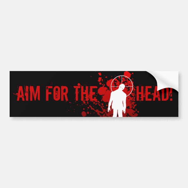 Autocollant De Voiture AIM POUR LA TÊTE ! bumpersticker (Devant)