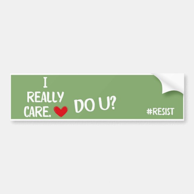 Autocollant De Voiture Aimant de voiture I Really Care (Devant)
