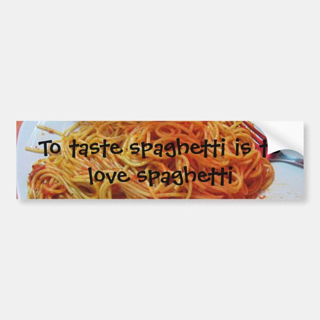 Autocollant De Voiture Aimer les spaghettis (Devant)