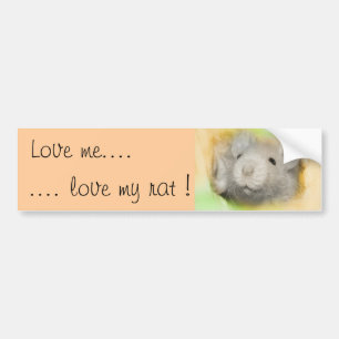 Autocollant De Voiture Aimez-moi. .love mon rat