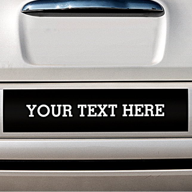 Autocollant De Voiture Ajouter votre propre texte personnalisé ici noir e (Créateur téléchargé)