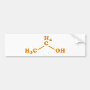 Autocollant De Voiture Alcool Éthanol Formule chimique moléculaire