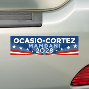 Autocollant De Voiture Alexandria Ocasio-Cortez AOC Zohran Mamdani 2028