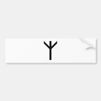 AUTOCOLLANT DE VOITURE ALGIZ RUNE