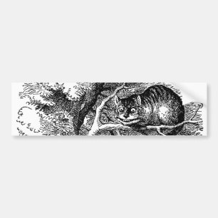 Autocollant De Voiture Alice vintage au pays des merveilles, Cheshire Cat