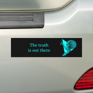 Autocollant De Voiture Alien gris, la vérité est là