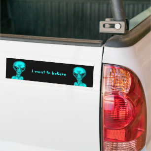 Autocollant De Voiture Alien, je veux croire