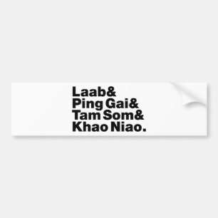 Autocollant De Voiture Alimentation de la rue laotienne