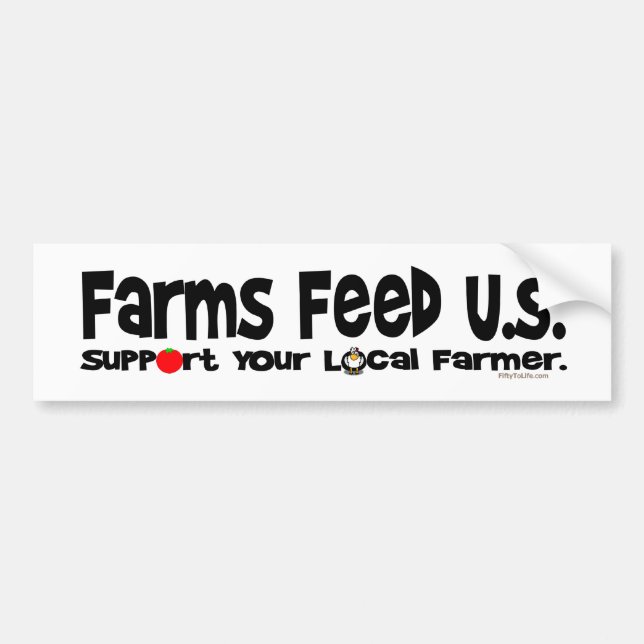 Autocollant De Voiture Alimentation États-Unis de fermes (Devant)