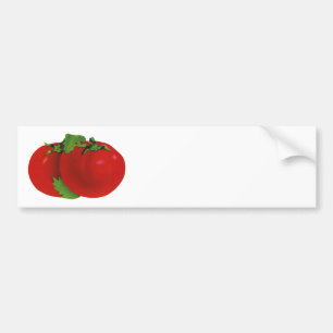 Autocollant De Voiture Aliments Vintage, Tomate Rouge Mûre Héritée Biolog