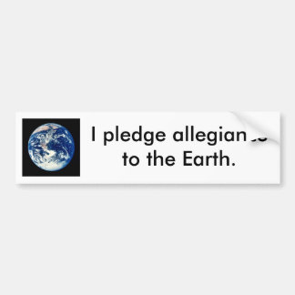Autocollant De Voiture Allégeance d'engagement à la terre