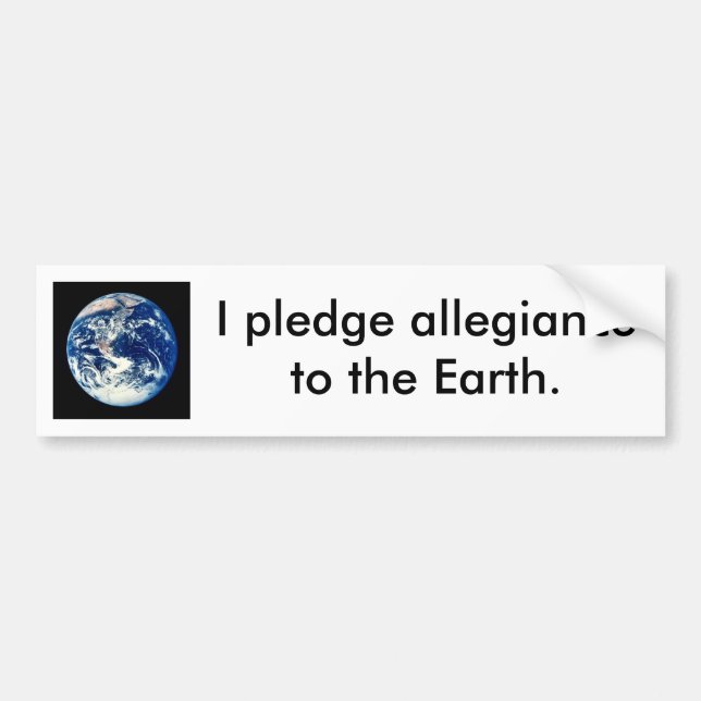 Autocollant De Voiture Allégeance d'engagement à la terre (Devant)