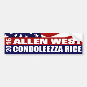 Autocollant De Voiture Allen West Condoleezza Rice 2016