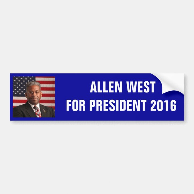 Autocollant De Voiture AllenWest_flag.jpeg, PRÉSIDENT 2 d'ALLEN WESTFOR… (Devant)