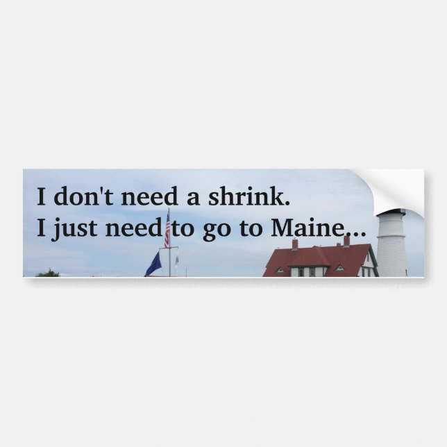 Autocollant De Voiture Allez au bumpersticker du Maine. Maine absent (Devant)