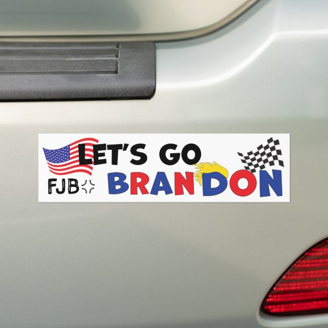 Autocollant De Voiture ALLEZ BRANDON avec les cheveux TRUMP (En voiture)