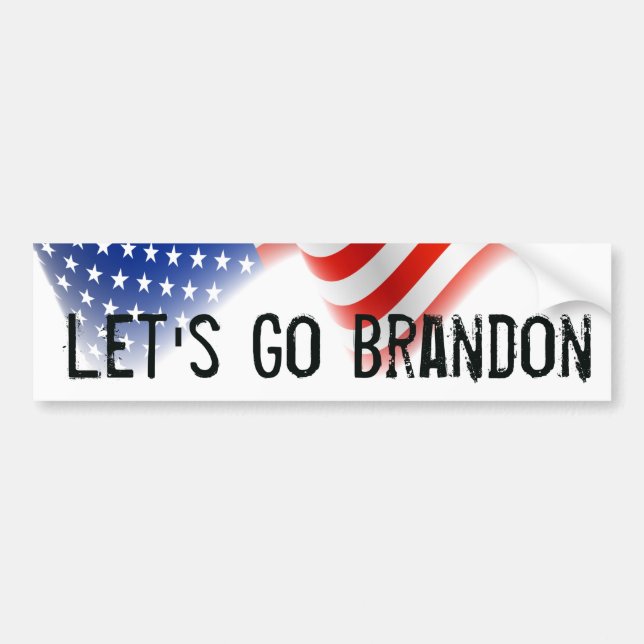 Autocollant De Voiture Allez Brandon Bumper Sticker American Flag ! (Devant)