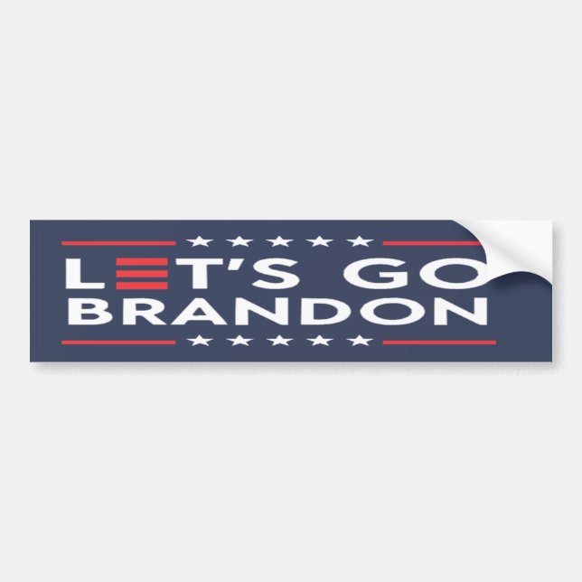 Autocollant De Voiture ALLONS BRANDON Campagne Style Slogan (Devant)