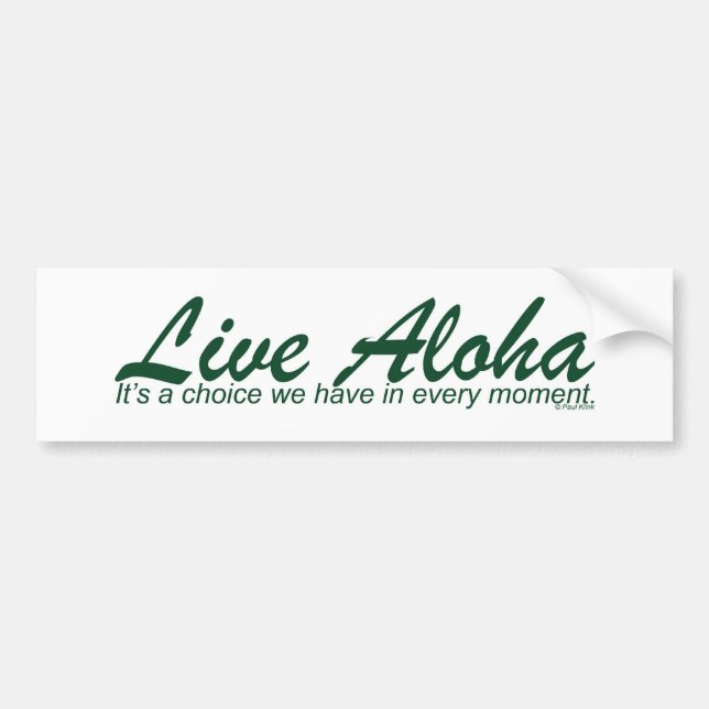 Autocollant De Voiture Aloha conception vivante de paysage (Devant)