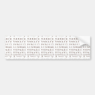 Autocollant De Voiture Alpahbet du XIIe siècle