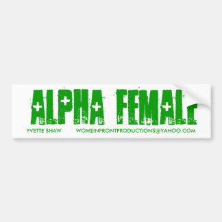 AUTOCOLLANT DE VOITURE ALPHA FEMELLE VERTE