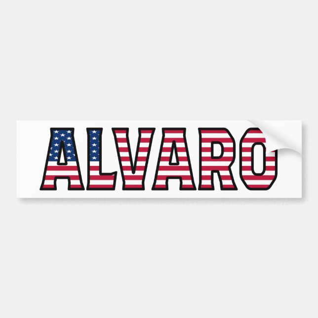 Autocollant De Voiture Alvaro Nom Vorname USA Aufkleber Sticker Auto (Devant)