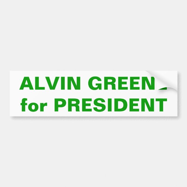 Autocollant De Voiture ALVIN GREENE pour le PRÉSIDENT (Devant)