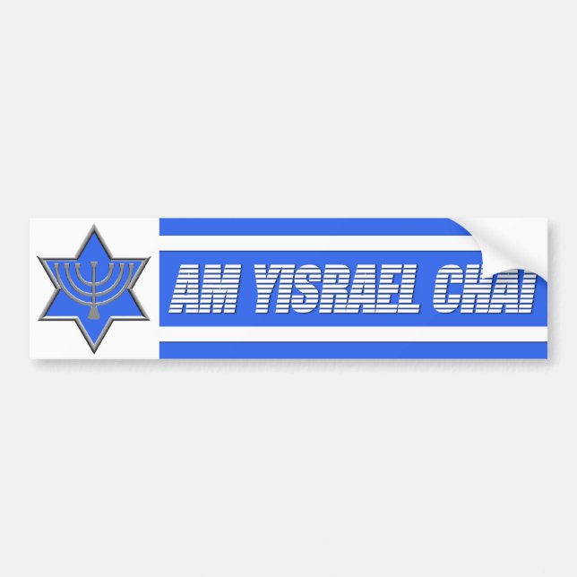 Autocollant De Voiture AM Yisrael Chai (Devant)