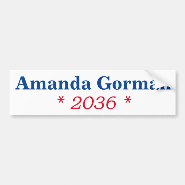 Autocollant De Voiture Amanda Gorman 2036 (Devant)