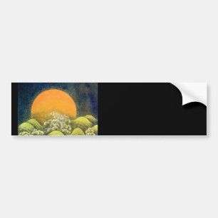 Autocollant De Voiture AMATÉRASU, GODDESS SOLEIL, vert jaune noir