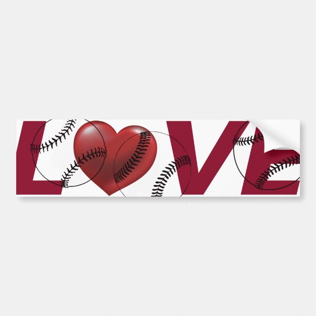 Autocollant De Voiture Amateur de baseball softball, pare-chocs, autocoll (Devant)