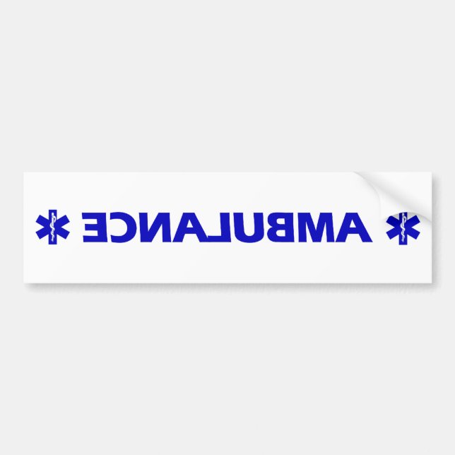 Autocollant De Voiture Ambulance (arrière) (Devant)