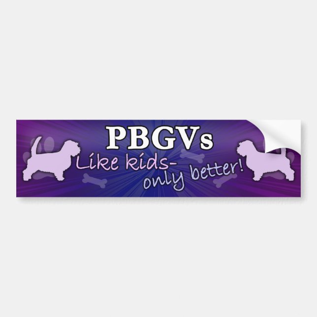 Autocollant De Voiture Améliorez que les enfants PBGV (Devant)