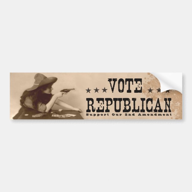 Autocollant De Voiture Amendement de cru républicain de vote 2ème (Devant)