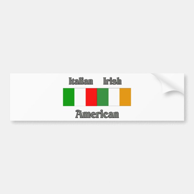 Autocollant De Voiture Américain irlandais italien (Devant)