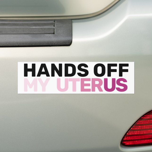 Autocollant De Voiture American Feminist Protest Art Hands Off My Uterus (En voiture)